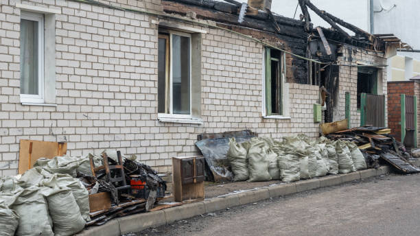 Professional Fire Damage Removal technician working in Stanchfield, MN